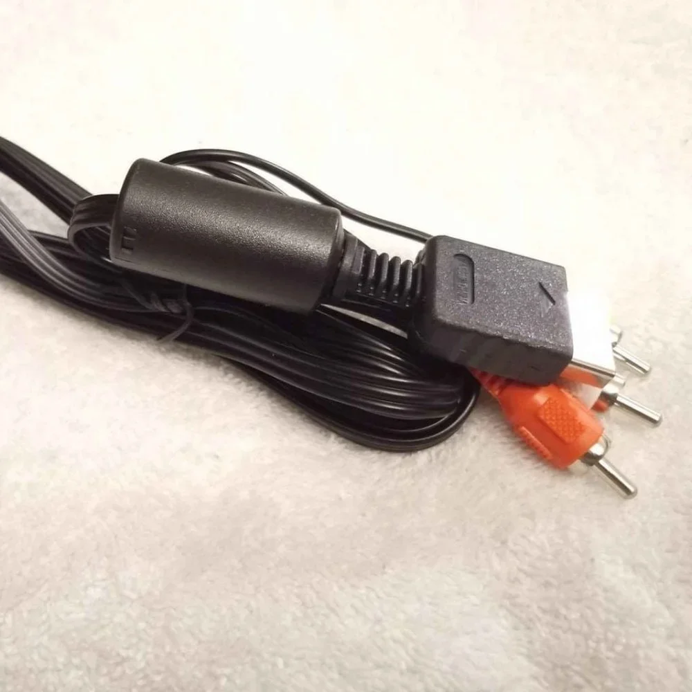 PlayStation 1/2/3 Audio Video A/V RCA Cable - 6 Foot Length - PS1 PS2 PS3 Cord -